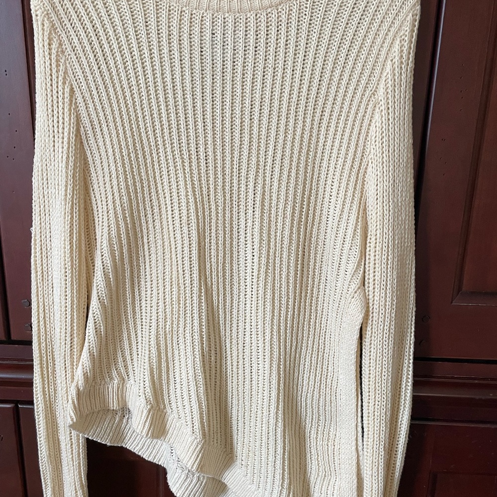 Cream princess Polly asymmetrical sweater